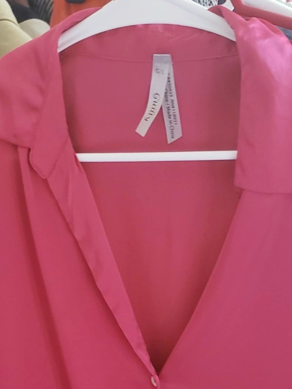 Guilty Satin polyester sleeveless blouse in pink size L